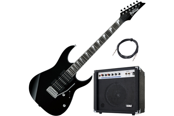 Ibanez GRG170DX-BKN E-Gitarre AK20G Set image 1