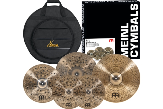 Meinl Pure Alloy Custom Extra Thin Hammered Expanded Set + Beckentasche image 1