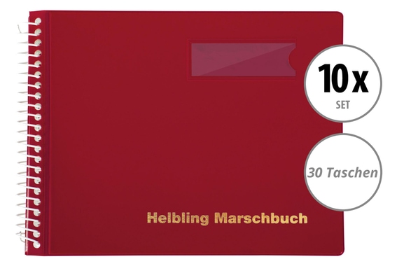 Helbling BMR30 Marschbuch rot 30 Taschen 10x Set image 1