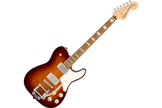 Squier Paranormal Troublemaker Telecaster Deluxe Bigsby Honey Sunburst image 1