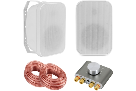 McGrey OLS-5251WH Outdoor-Lautsprecher 50 Watt Weiß mit Bluetooth Set image 1