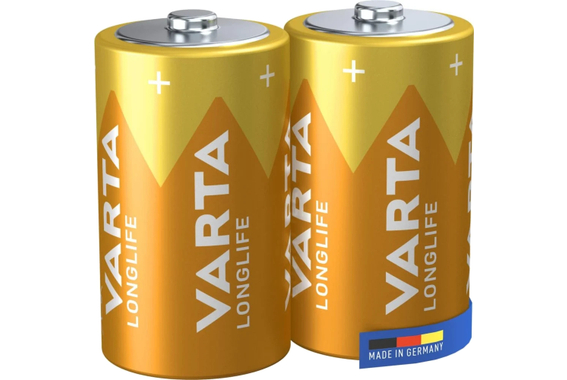Pack de 2 Piles Mono D Varta Longlife image 1