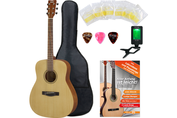 Yamaha F400 Natural Satin Starterset image 1