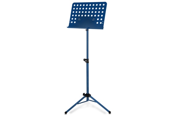 Classic Cantabile Orchestra Music Stand Perforated Metal Plate Heavy Blue image 1