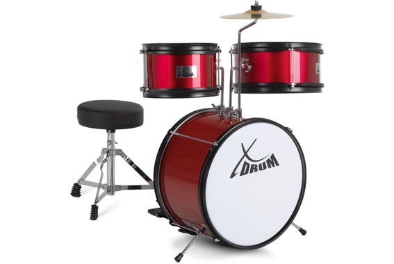 XDrum Junior KIDS Schlagzeug inkl. Schule Rot  - Retoure (Zustand: sehr gut) image 1