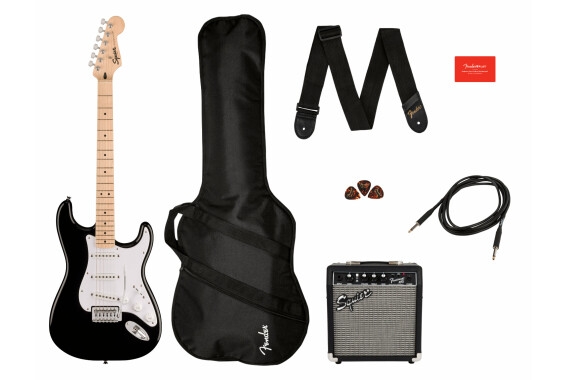 Squier Sonic Stratocaster Pack Black  - Retoure (Zustand: sehr gut) image 1