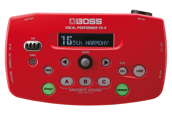 Boss VE-5 Vocal Performer, Rosso, 6 effetti vocali image 1