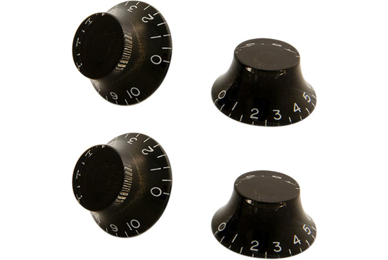 Gibson Top Hat-Knoppen Zwart 4 St. image 1