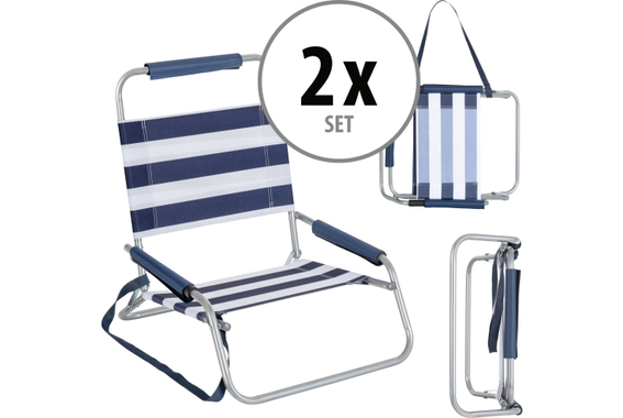 Stagecaptain CS-51 Chaise Pliante de Plage avec Sangle d'Épaule Lot de 2 image 1