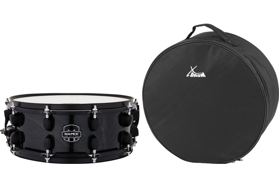 Mapex MPX Hybrid Snare Drum 14"x5,5" Transparent Midnight Black Set image 1