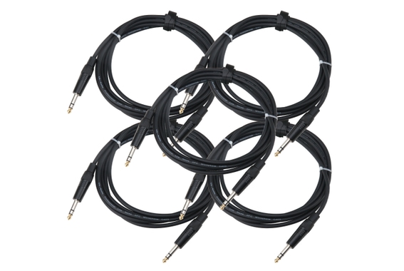Pronomic Stage INSTS-3 cable de clavija jack 3 m estéreo, set de 5x image 1
