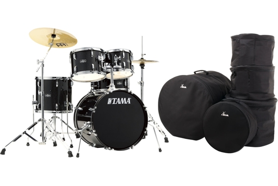 Tama ST50H5-BNS Stagestar Drumkit Black Night Sparkle Taschen Set image 1