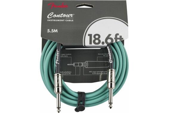 Fender Contour Series 18,6' Instrumentenkabel Sherwood Green image 1