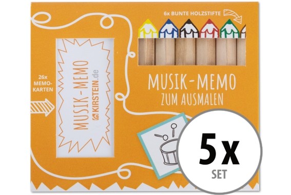 Kirstein Music coulour and create Memory Game including coulouring pencils set of 5 image 1