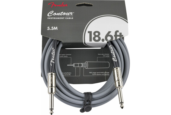 Fender Contour Series 18,6' Instrumentenkabel Inca Silver image 1