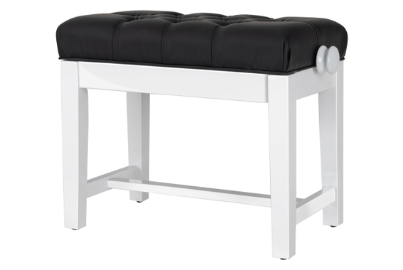 Classic Cantabile Piano Bench Model X White High Gloss image 1