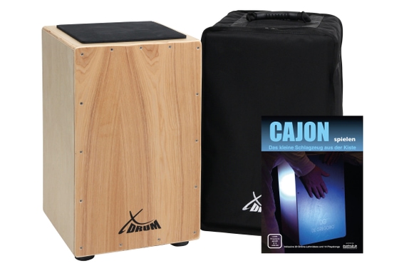 XDrum Cajón Primero en madera natural con funda y manual image 1