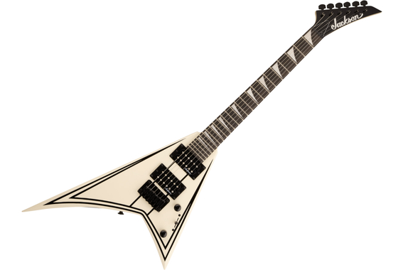 Jackson JS Series RR Minion JS1X Snow White with Black Pin Stripes image 1