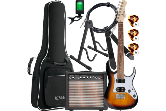 Rocktile Youngster YS-1SB 3/4 E-Gitarren Starter Set Sunburst image 1