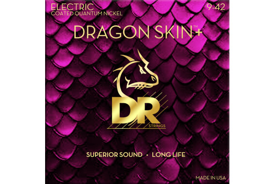 DR Strings Dragon Skin+ Electric Quantum Nickel DEQ-9  Light 9-42 image 1