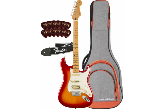 Fender Player II Stratocaster HSS MN Aged Cherry Burst Set image 1