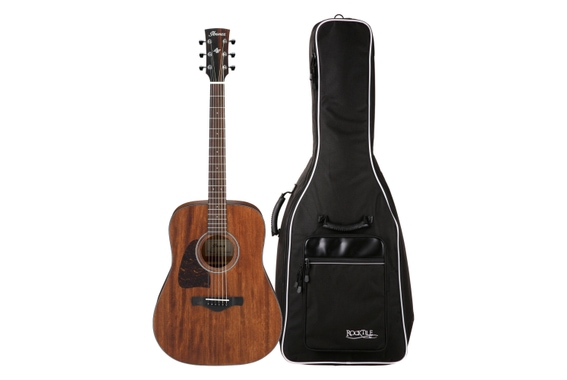 Ibanez AW54L-OPN Lefthand Gitarre Open Pore Natural Set mit Tasche image 1