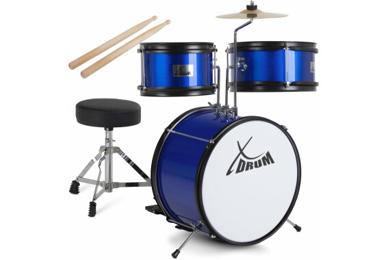 XDrum Junior KIDS Schlagzeug inkl. Schule Blau  - Retoure (Zustand: sehr gut) image 1