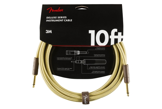 Fender Deluxe Series Cable Straight 3m Tweed image 1