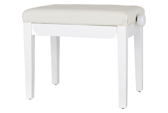 Classic Cantabile Piano Bench Model D White High Gloss image 1