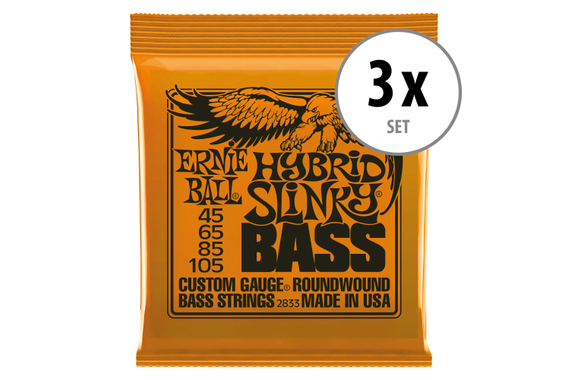 Ernie Ball 2833 Hybrid Slinky Bass 3er Set image 1