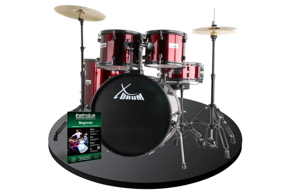 XDrum Rookie 22" Standard Schlagzeug Komplettset Ruby Red inkl. Schule  - Retoure (Zustand: sehr gut) image 1