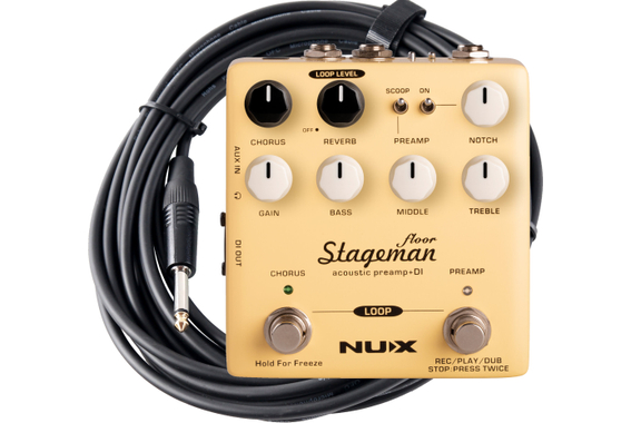 NUX Stageman-Floor Akustik-Preamp & DI-Pedal Set image 1