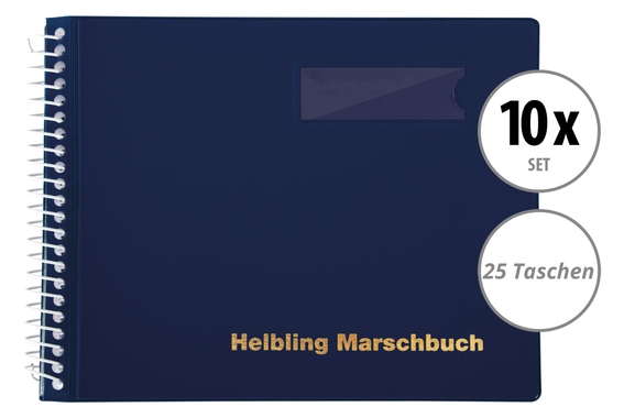 Helbling BMB25 Marschbuch blau 25 Taschen 10x Set image 1