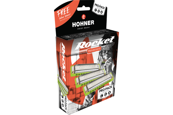 Hohner Rocket Amp C/G/A Mundharmonika Pro Pack image 1