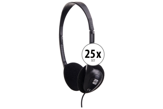 Pronomic KH-10BK headphones Set of 25 image 1