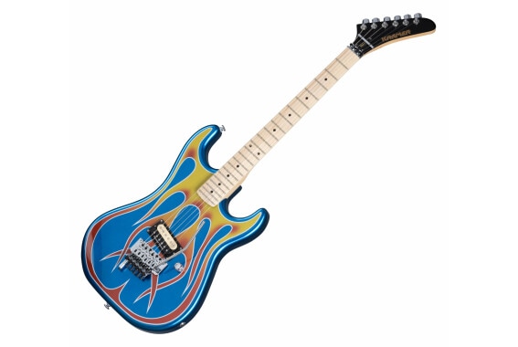 Kramer Baretta Custom Graphics "Hot Rod" Blue Sparkle with Flames  - Retoure (Zustand: sehr gut) image 1