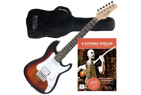 Rocktile Sphere Junior Guitarra eléctrica 3/4 Sunburst con método de aprendizaje image 1