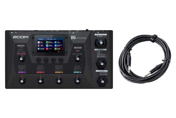 Zoom B6 Bass Effektpedal Set mit Kabel image 1