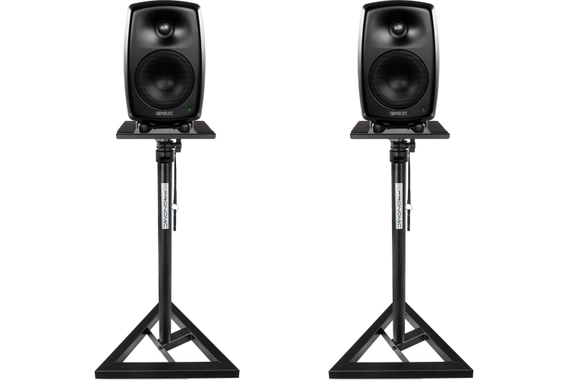 Genelec 8030C Schwarz Stereo Stativ Set image 1