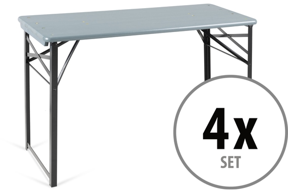 4x Set Stagecaptain BBT-119 GY Hirschgarten table de jardin 119 cm gris image 1