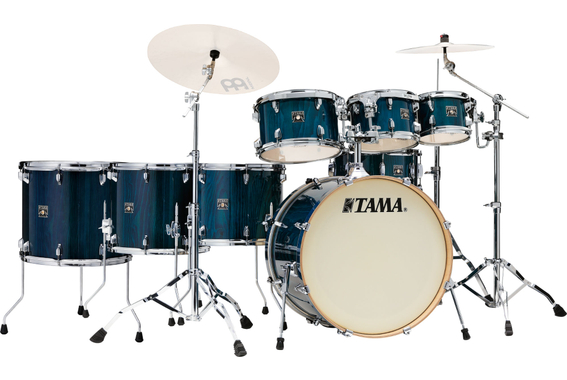 Tama CL52R-PGHP Superstar Classic Drumkit + 18" Tom Gloss Sapphire Lacebark Pine image 1