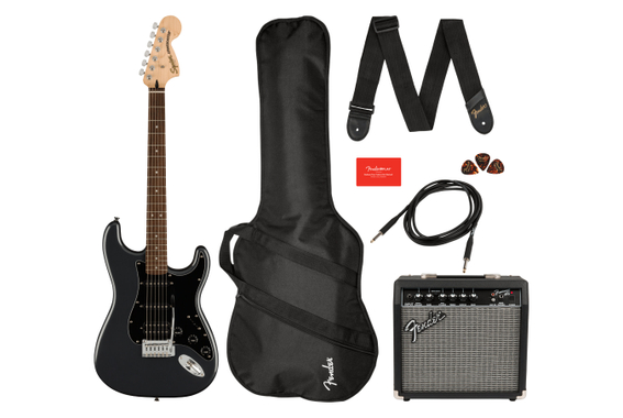 Squier Affinity Stratocaster HSS Charcoal Frost Metallic Pack image 1