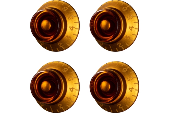 Gibson Top Hat Knobs Vintage Amber 4 pc. image 1