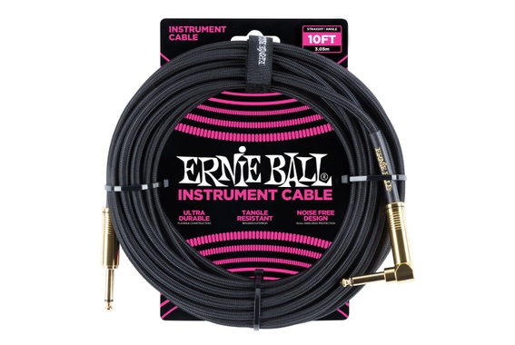 Ernie Ball 6081 Instrumentenkabel 3,05 m Schwarz image 1