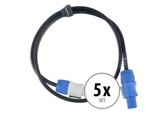 Pronomic Power Twist 1 Cable de alimentación de 1 m set de 5 image 1