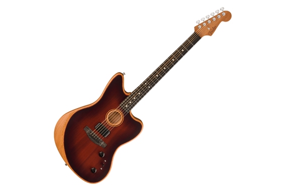 Fender American Acoustasonic All-Mahogany Jazzmaster Bourbon Burst image 1