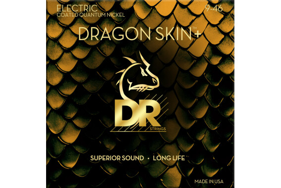 DR Strings Dragon Skin+ Electric Quantum Nickel DEQ-9/46 Light/Medium 9-46 image 1