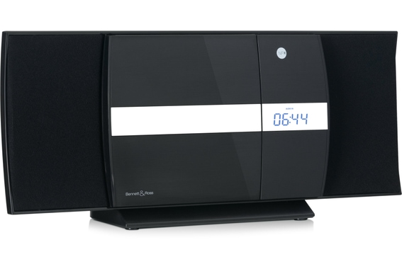 Bennett & Ross Ålesund chaîne stéréo verticale noir avec lecteur CD/MP3, porte USB et Bluetooth image 1