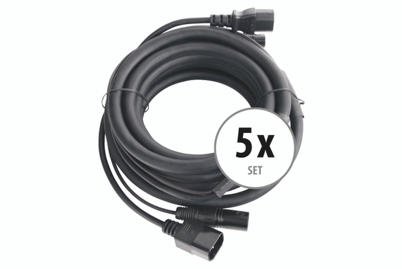 5x set Pronomic Stage IECD-5 DMX-hybride kabels C/DMX 5m image 1