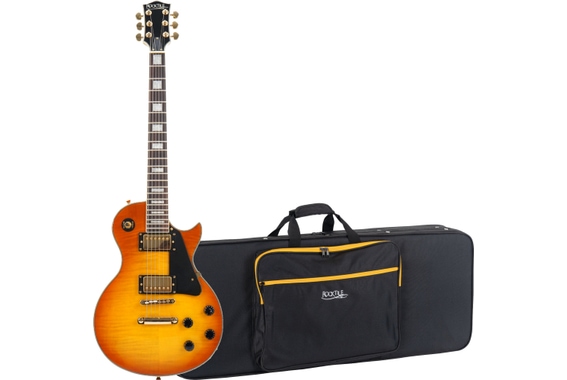 Rocktile Pro L-200OHB E-Gitarre Orange Honey Burst Softcase Set image 1